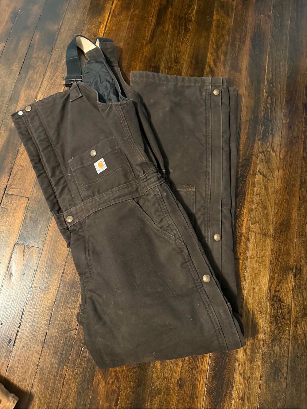 Carhartt Brown Women's winter Insulated Bib Overalls